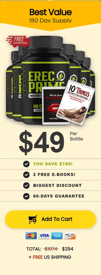 ErecPrime 180 day supply package with biggest savings
