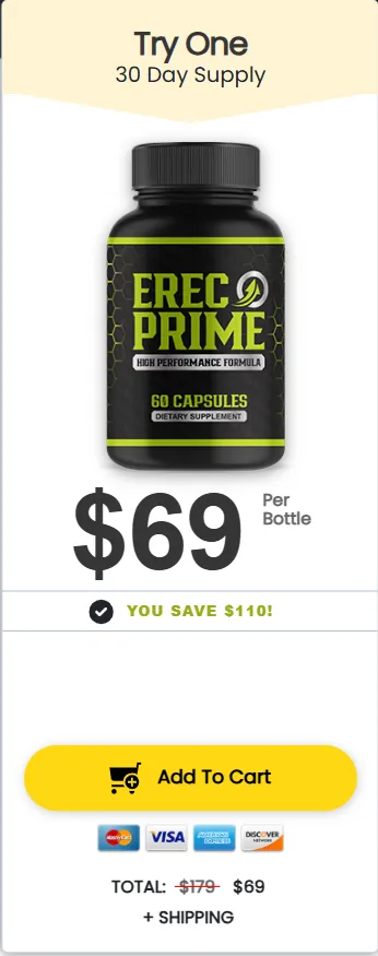 ErecPrime 30 day supply package with one bottle
